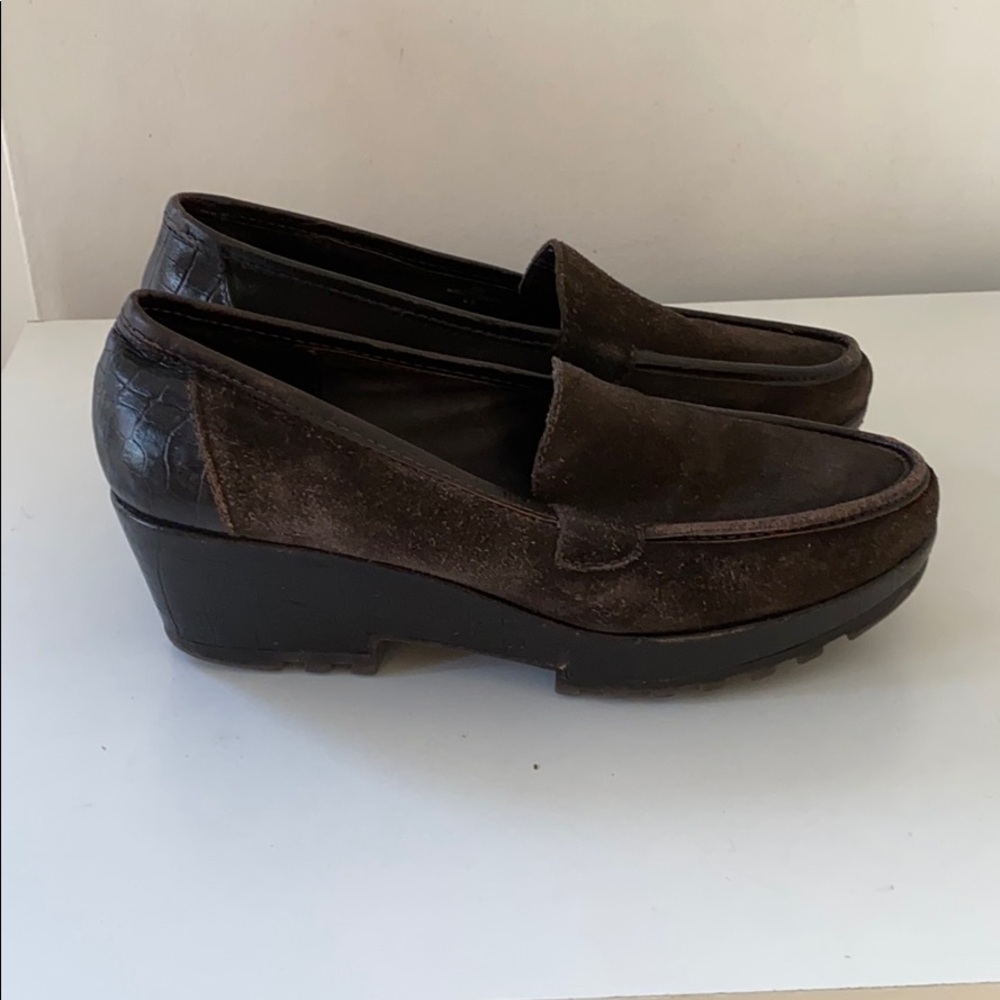 Donald J. Pliner Brown Suede Loafers